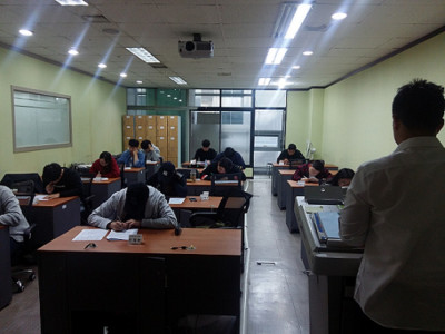 유통물류 전문인력 양성과정 7기 시험모습